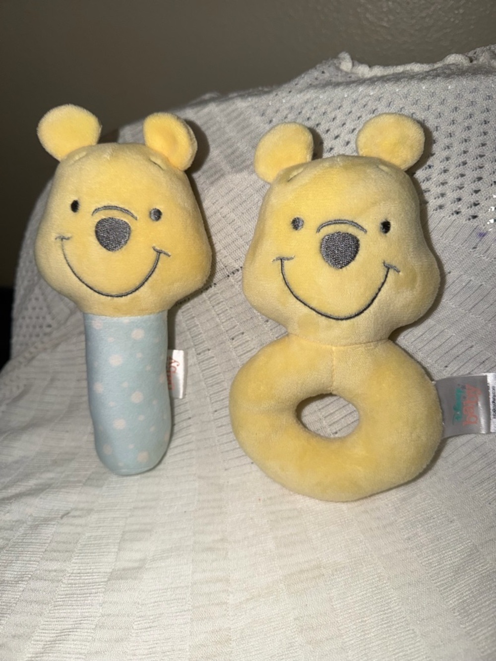 Yellow Plush Rattle and Ring Toy Set - Baby Toy